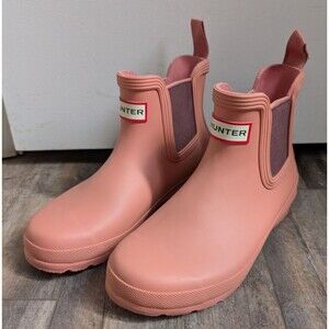 Hunter Original Chelsea Rain Boot Women's Size 5 Red Flurry